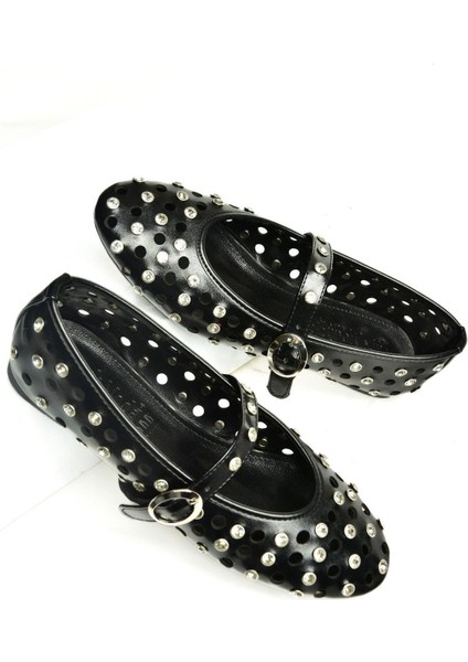 U820085209 Siyah Taşlı Kadın Babet fırsatları