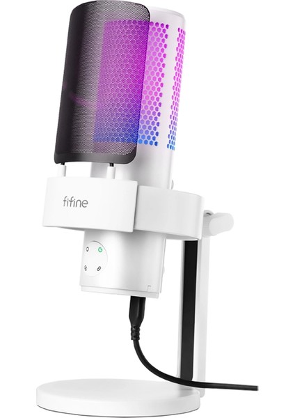 Ampligame A9W USB Oyuncu Yayıncı Bilgisayar Mikrofon Beyaz