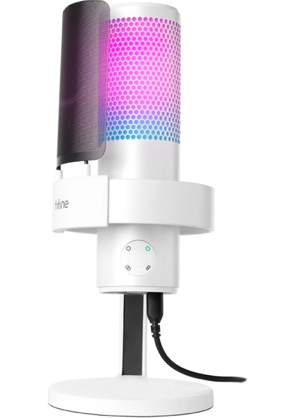 Ampligame A9W USB Oyuncu Yayıncı Bilgisayar Mikrofon Beyaz