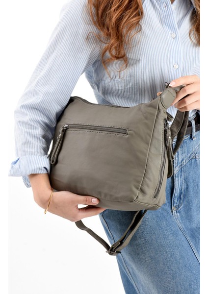 Suni Deri Omuz Çantası Gri (Model: 571-13-10K) modelleri