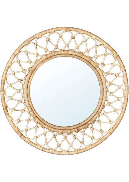 Grınsbol Rattan 55 cm Duvar Aynası Dekorasyon