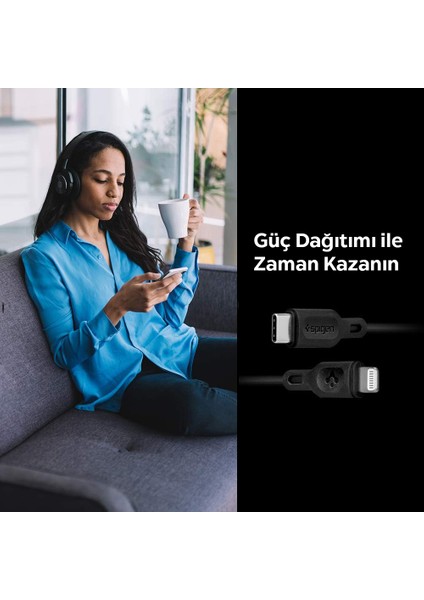 Essential USB-C to Lightning (1 Metre) Hızlı Şarj/Data Kablosu MFI Lisanslı C10CL Black - 000CA27021 modelleri