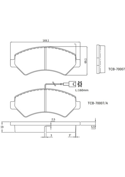 Ön Balata Fıat Boxer 2.2-3.0 Hdı 4 06 11 Ducato Mtj 07. -1703 4254.63 - 4254.64 - 77366021 - 77364318