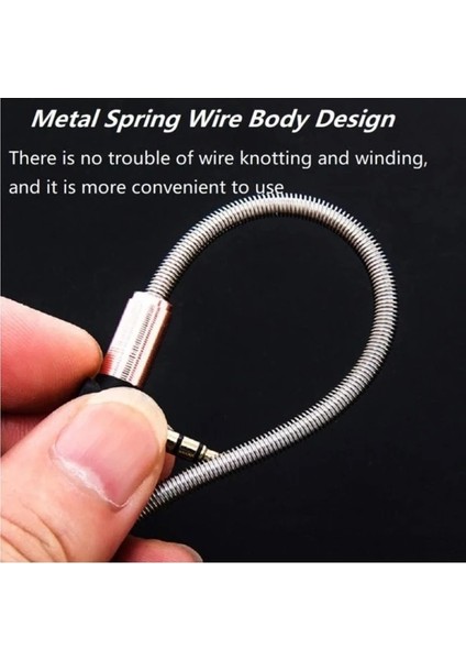 Metal Başlık Tpe Kablo 3.5mm Aux Kablo 1 Metre Renkli indirimleri