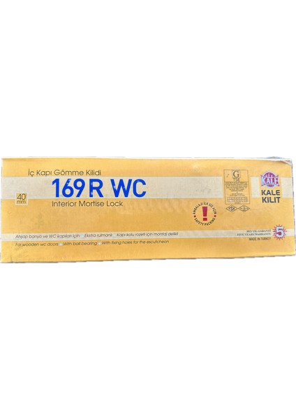 169R 40MM Banyo - Wc Kilidi Oval Nikel (Ekstra rulmanlı, Kapı kolu rozeti için montaj delikli)