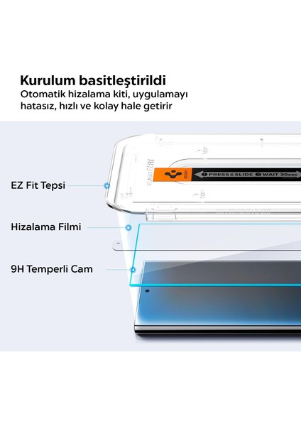 Galaxy S24 Ultra Cam Ekran Koruyucu Kolay Kurulum GLAS.tR EZ Fit Slim HD (2 Adet) - AGL07495