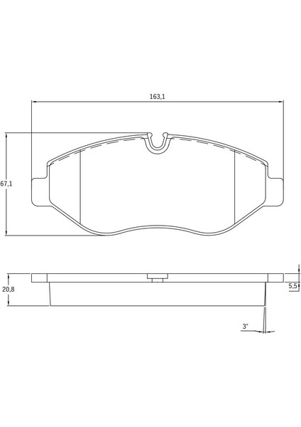 Ön Balata Fişsiz Vw/mb Crafter 2.5 Tdı 06 -Sprınter 6.06 -1698 2E0698151 - A0044208320 - WVA29192