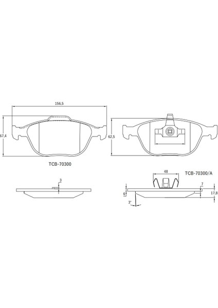 Ön Balata Ford Connect 6.02 Focus 2.0 cc 02/11.04 Mazda -1532 2T1J2K021AA - 2T142K021A2C - 2M5V2K021A