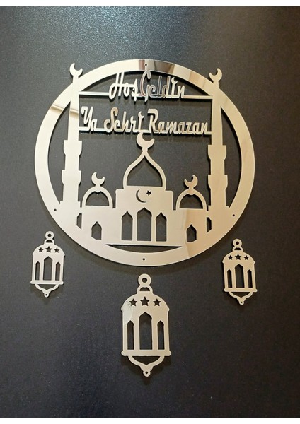 Hoşgeldin Ramazan Yazılı Kapı Süsü