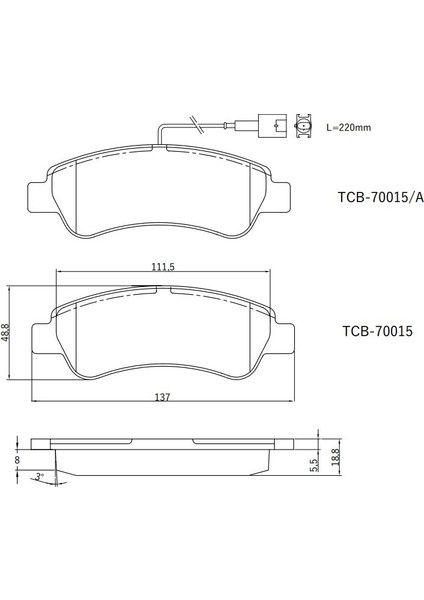 Arka Balata Fıat/peugeot Boxer 4.06 11 Ducato 07.06 11 Jumper 4 partner Ön 77364016 4253.60 - 4254.69 - 77364016 - 4253.59-4254.75 Çift Ikaz Kablolu