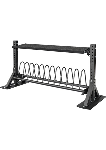 MILETOS-R20BK 268 kg Bumper Plaka-Kettlebell-Raf Set