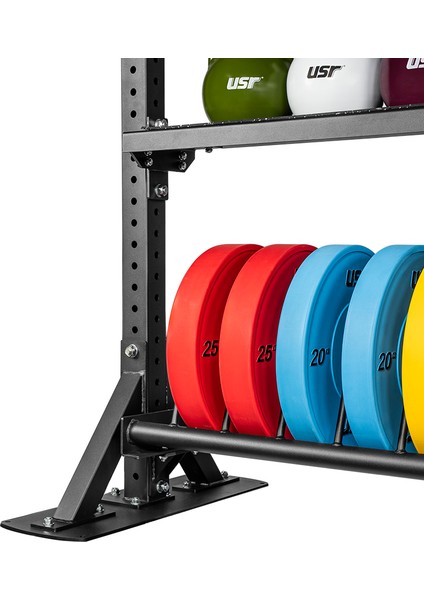 MILETOS-R20BK 268 kg Bumper Plaka-Kettlebell-Raf Set