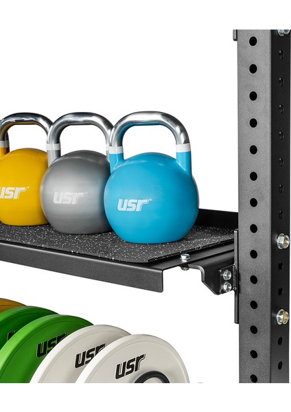 MILETOS-R20BK 268 kg Bumper Plaka-Kettlebell-Raf Set