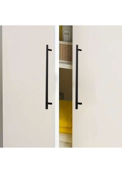 Çubuk Mat Siyah Metal Kulp 320 mm 320 cm Mobilya Mutfak Çekmece Dolap Dolabı Kulplar