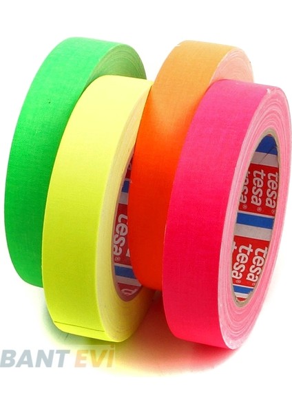 Neon Bez Bant Turuncu Tesa 4671 Highlight Gaffer 19mmX25mt Fosforlu Sahne İşaretleme Kamera Bandı
