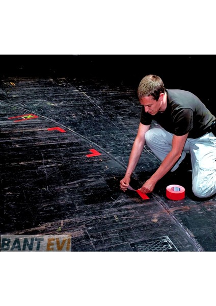 Neon Bez Bant Turuncu Tesa 4671 Highlight Gaffer 19mmX25mt Fosforlu Sahne İşaretleme Kamera Bandı