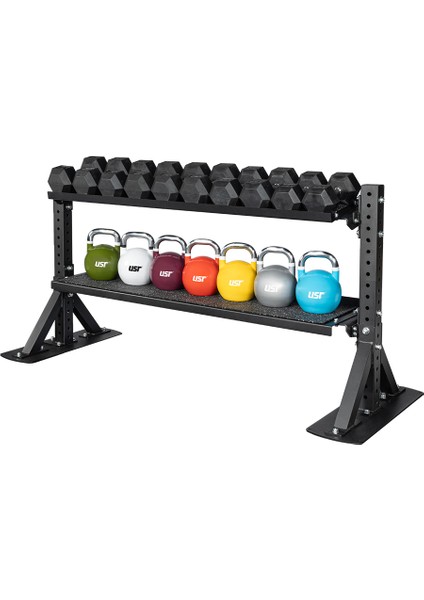 MILETOS-R20HK 318 kg Hex Dambıl-Kettlebell-Raf Set