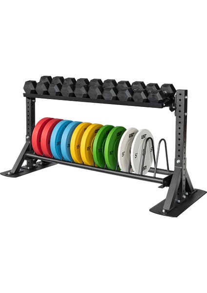 MILETOS-R20BH 350 kg Bumper Plaka-Hex Dambıl-Raf Set