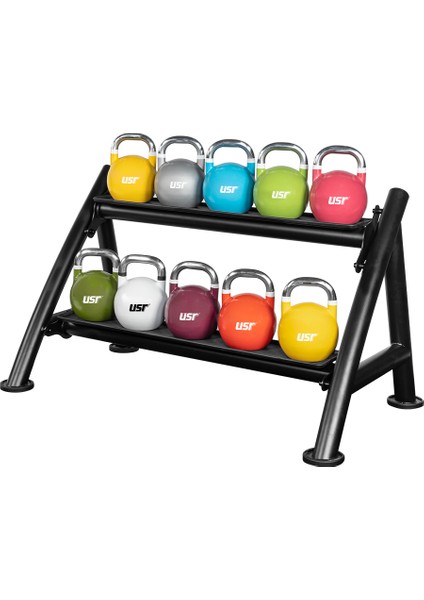 Priene KR210140C 140 kg Kettlebell-Raf Set