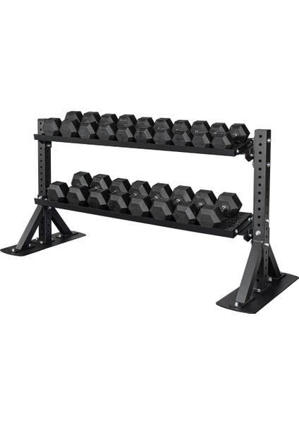 MILETOS-R20H 360 kg Hex Dambıl-Raf Set
