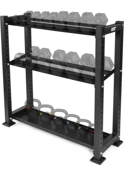 EPHESOS-A-R30 3 Katlı Dambıl-Kettlebell Rafı