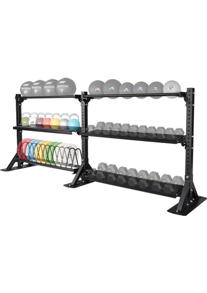 MILETOS-A-R33 Bumper Plaka-Dambıl-Kettlebell-Wallball Rafı