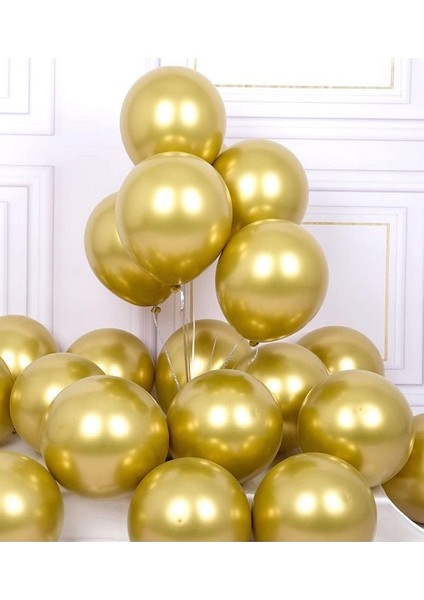 Gemar 15 Adet Balon Metalik Gold Altın Renk modelleri