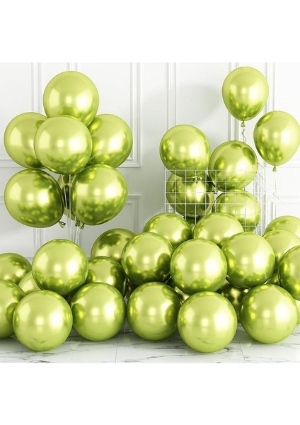 Gemar 15 Adet Balon Metalik Light Yeşil Renk fiyatları