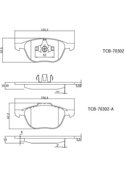 Ön Balata Ford Focus 04 07 14 Cmax 1.6 Tdcı 03 07 11 Vo -1583 3M512K021AB - BPYK3323Z - WVA23723