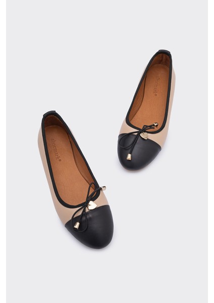 Daisy Bej Deri Kadın Babet Ayakkabı fırsatları