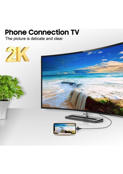 G03-C Combo 3in1 Lightning/micro Usb/type-C To HDMI Ios Android Görüntü Aktarıcı Kabloı 2 Metre