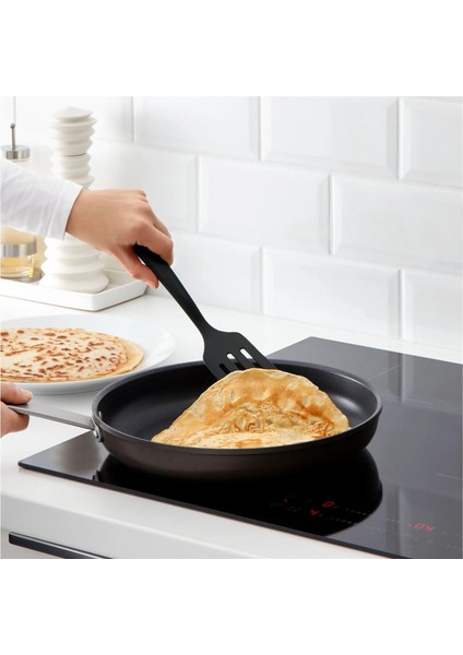 3'lü Mutfak Gereçleri Seti Ikea Spatula + Kaşık ve Maşa Seti Pişirme Servis Gereçleri Siyah