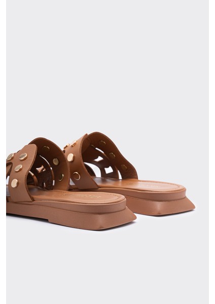 Fabi Taba Deri Trok Kadın Terlik modelleri