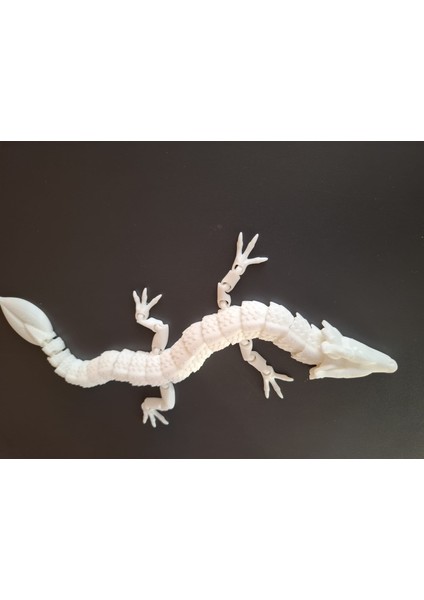 Hareketli Ejder Oyuncak Figür Beyaz-Siyah-Gri Renk Seçeneği ile 24CM Boy