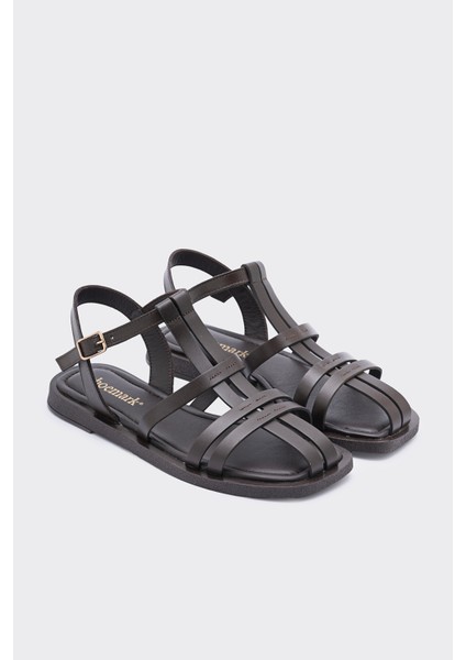 Mayra Acı Kahve Deri Kadın Sandalet fiyatları