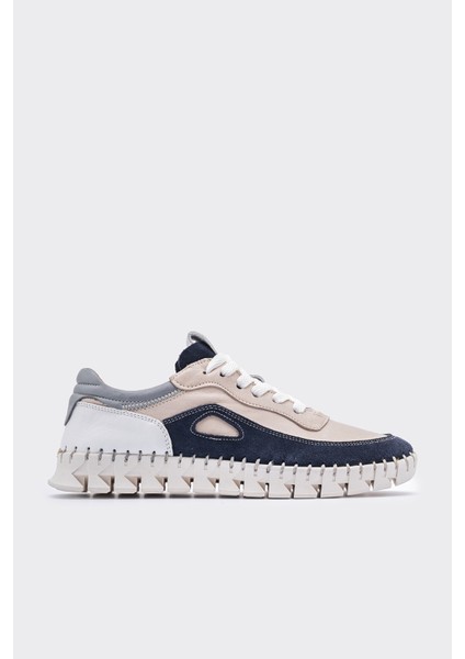 Zaha Vizon Deri Süet Kadın Hafif Sneaker