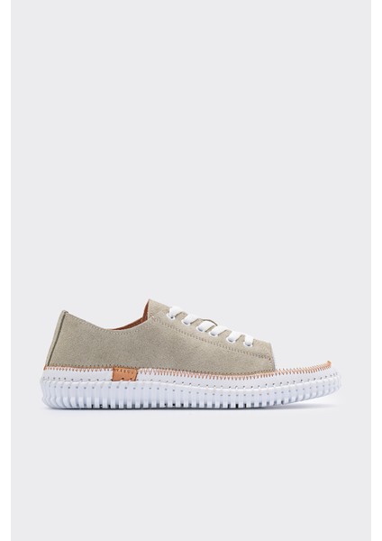 Yulin Haki Deri Süet Kadın Sneaker