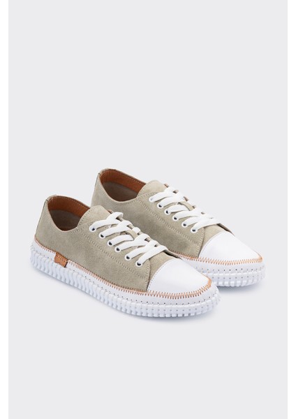 Yulin Haki Deri Süet Kadın Sneaker