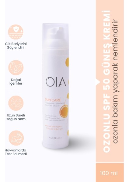 SPF 50 Güneş Koruyucu Krem 100 ml | İz Bırakmayan | Ozonlu | Leke Karşıtı Yüksek UVA UV UVB Korumalı