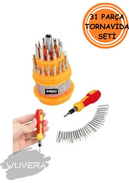 31 Parça Mini Tornavida Seti – Profesyonel ve Pratik Tamirat Çözümü