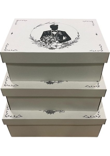 Damat Çeyiz Kutusu 3'lü Set