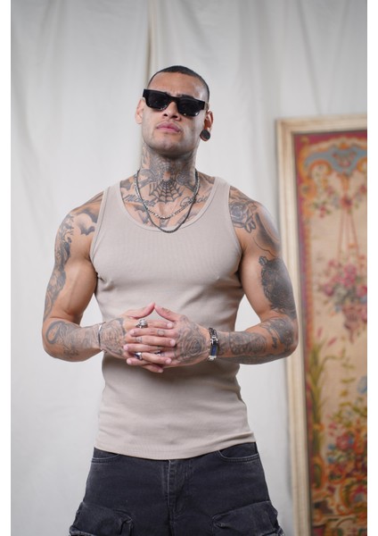 Slim Fit Kaşkorseli Esnek Düz Erkek Sporcu Atlet