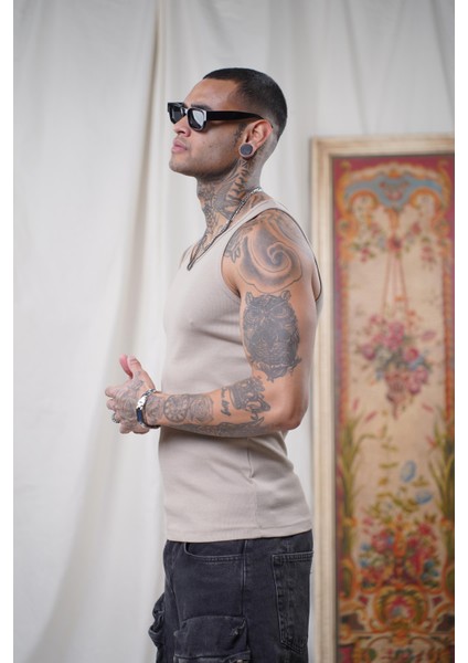 Slim Fit Kaşkorseli Esnek Düz Erkek Sporcu Atlet