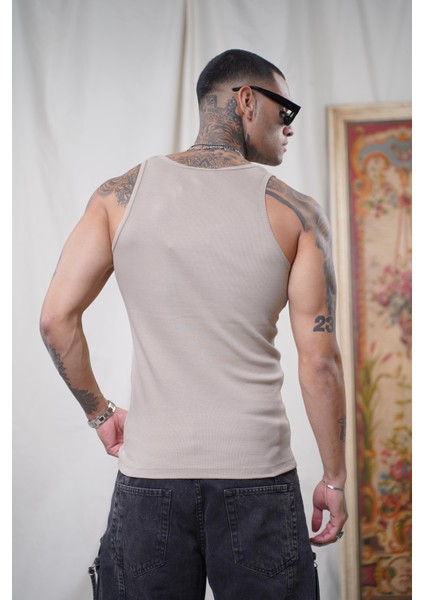 Slim Fit Kaşkorseli Esnek Düz Erkek Sporcu Atlet