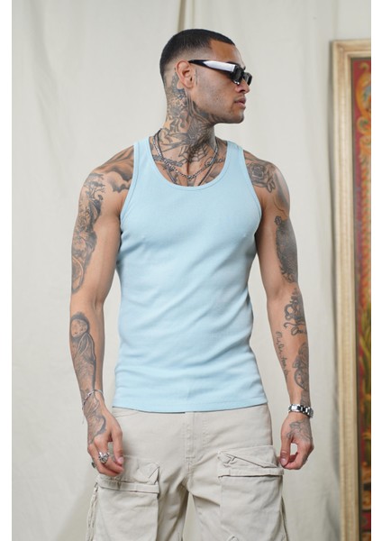 Slim Fit Kaşkorseli Esnek Düz Erkek Sporcu Atlet