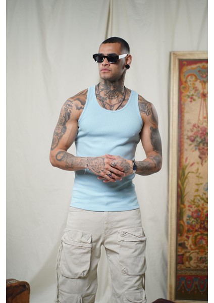 Slim Fit Kaşkorseli Esnek Düz Erkek Sporcu Atlet