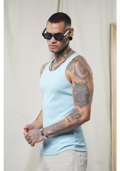 Slim Fit Kaşkorseli Esnek Düz Erkek Sporcu Atlet