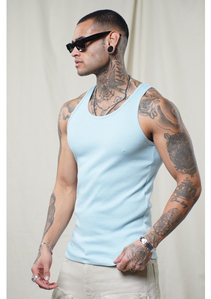 Slim Fit Kaşkorseli Esnek Düz Erkek Sporcu Atlet