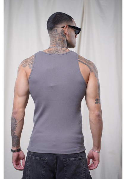 Baskılı Esnek Slim Fit Kaşkorseli Erkek Sporcu Atlet
