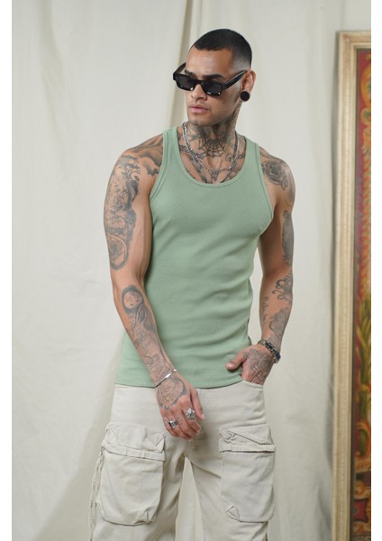 Slim Fit Kaşkorseli Esnek Düz Erkek Sporcu Atlet